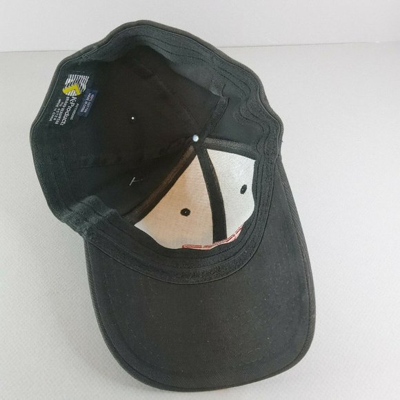 ESPN Logo Black Red Back Baseball Cap Hat NWT One Size Fits Most - Picture 7 of 9